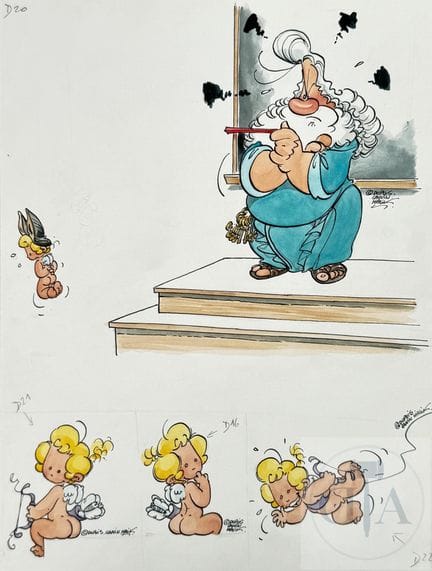 Malik / Cupidon.  Série de dessins orignaux réalis