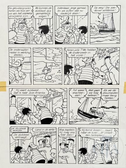 Jef Nys / Jommeke.  Planche originale n°34 de l'al