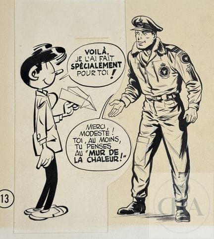 Attanasio / Weinberg.  Dessin orignal illustrant l
