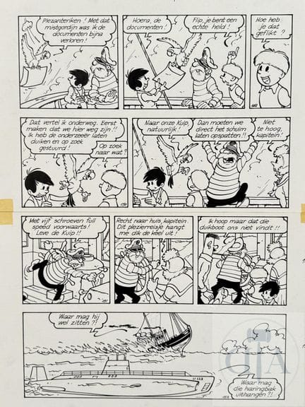 Jef Nys / Jommeke.  Planche originale n°40 de l'al