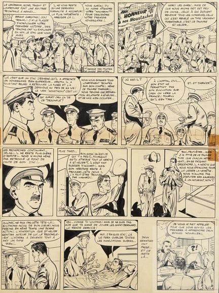 Uderzo / Tanguy et Laverdure.  Planche originale n