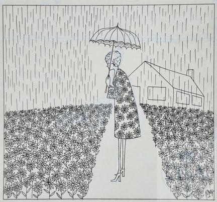 Royer / Dessin original surréaliste "Les petites r