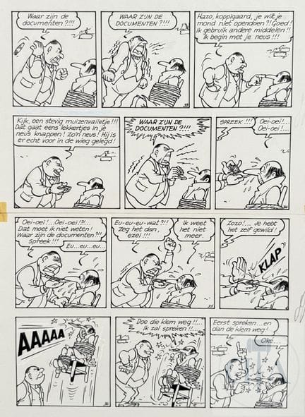 Jef Nys / Jommeke.  Planche originale n°11 de l'al
