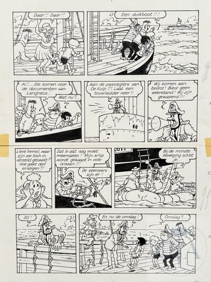 Jef Nys / Jommeke.  Planche originale n°16 de l'al
