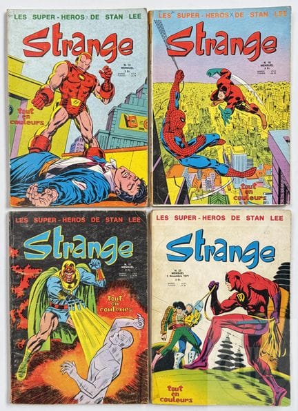 Strange / Lug.  Série de 4 albums mensuel de 1971 