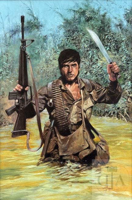 Grella / Bob Morane.  Peinture originale illustran