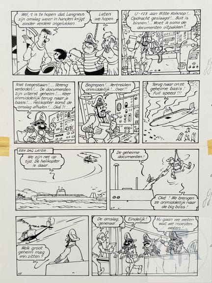 Jef Nys / Jommeke.  Planche originale n°19 de l'al