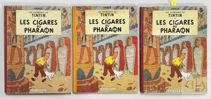 Hergé / Tintin. Trio d'albums "Les cigares du phar