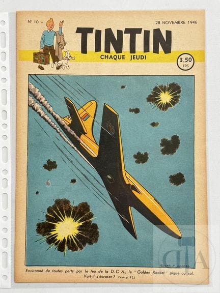 Hergé / Journal Tintin.  Fascicule n°10 de 1946 en