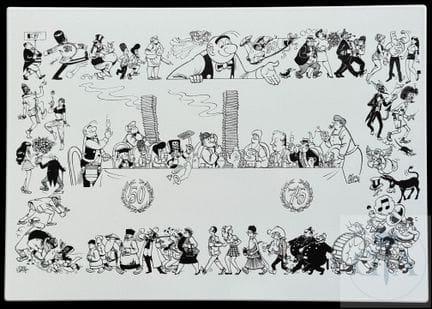 Marc Sleen / Nero. Plaque émaillée "Wafelenbak" il