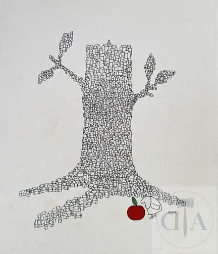 Royer / Dessin original surréaliste sur le thème d