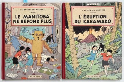 Hergé / Jo, Zette et Jocko.  Paire d'albums "Le ra