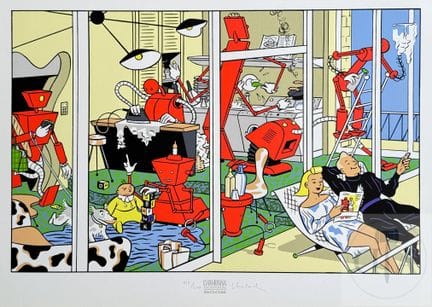 Chaland/Sérigraphie "Les arts ménagers" édité vers