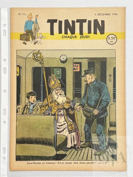 Hergé / Journal Tintin.  Fascicule n°11 de 1946 en