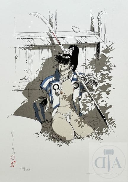 Michetz / Kogaratsu.  Sérigraphie illustrant une f