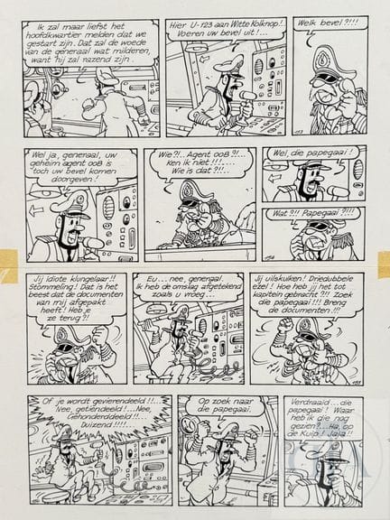 Jef Nys / Jommeke.  Planche originale n°41 de l'al