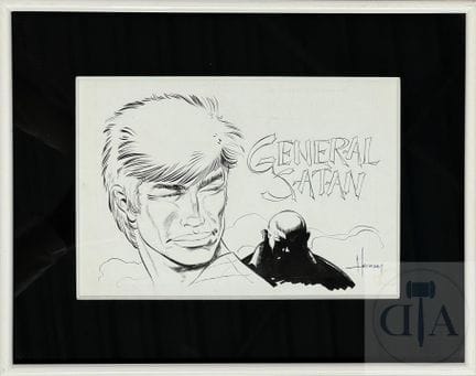 Hermann / Bernard Prince.  Dessin original réalisé