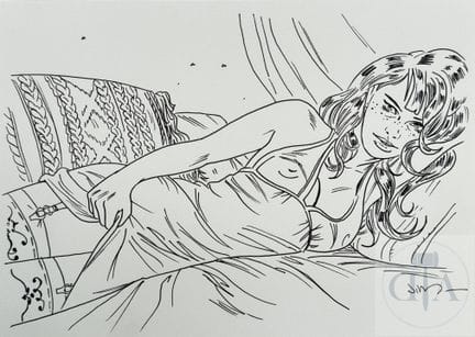 Jim / Une nuit à Rome.  Dessin original illustrant