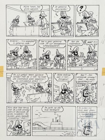 Jef Nys / Jommeke.  Planche originale n°20 de l'al
