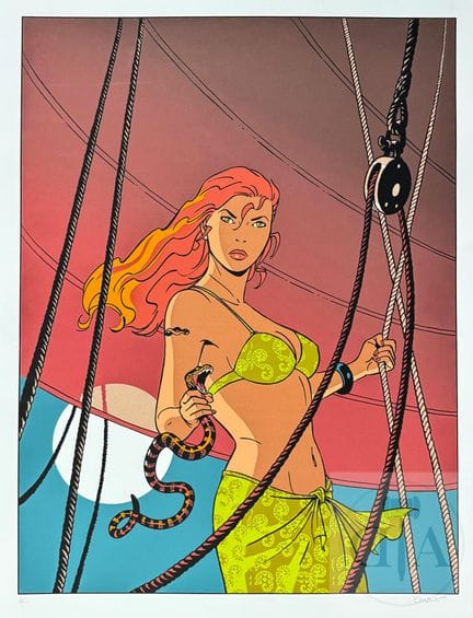 Berthet / Pin-Up.  Sérigraphie de la couverture de