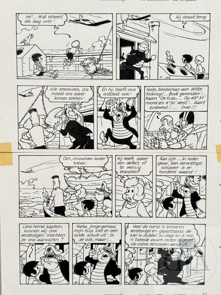 Jef Nys / Jommeke.  Planche originale n°13 de l'al