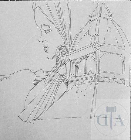 Schuiten / Les cités obscures.  Dessin réalisé dan