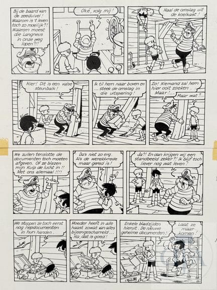 Jef Nys / Jommeke.  Planche originale n°22 de l'al