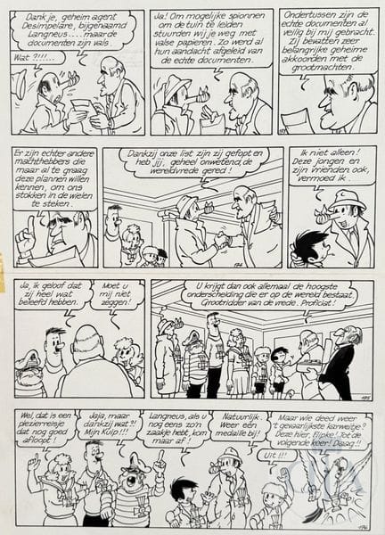 Jef Nys / Jommeke.  Planche originale n°46 de l'al