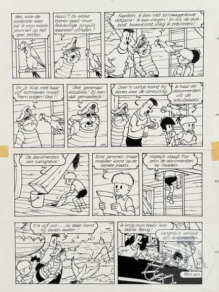 Jef Nys / Jommeke.  Planche originale n°31 de l'al