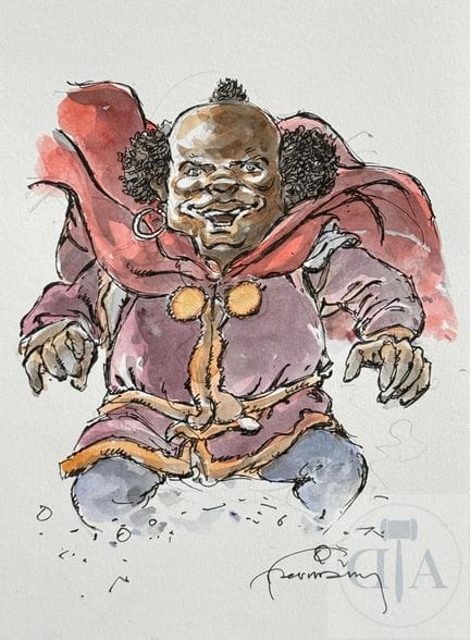 Hermann / Portraits.  Dessin orignal illustrant le