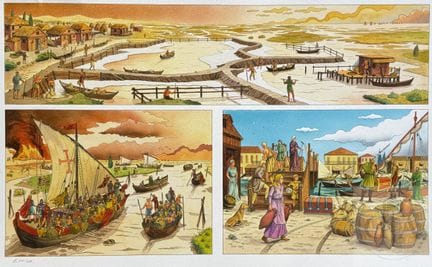Enrico / Les voyages de Jhen.  Mise en couleurs or
