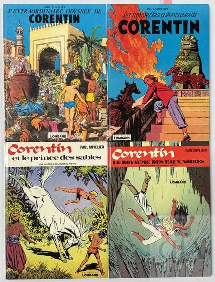 Cuvelier / Corentin.  Collection de 4 albums en TB