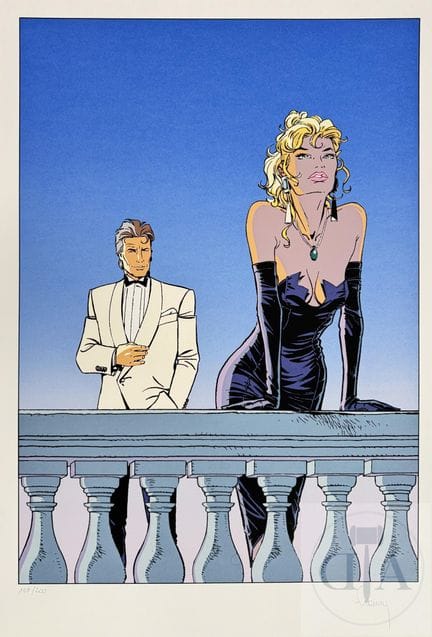 Francq / Largo Winch.  Sérigraphie de la couvertur