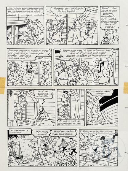 Jef Nys / Jommeke.  Planche originale n°29 de l'al