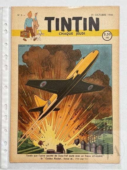 Hergé / Journal Tintin.  Fascicule n°6 de 1946 en 