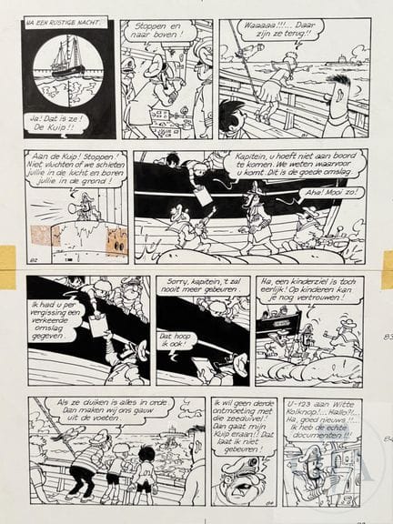 Jef Nys / Jommeke.  Planche originale n°23 de l'al