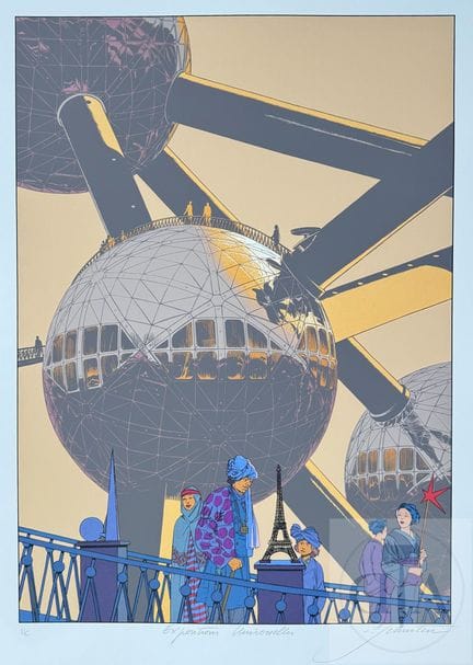 Schuiten / Sérigraphie "Expositions Universelles" 