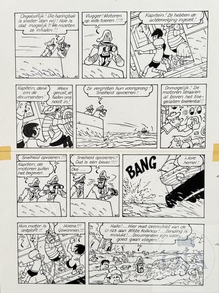 Jef Nys / Jommeke.  Planche originale n°44 de l'al