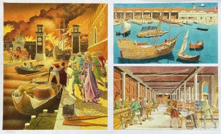 Enrico / Les voyages de Jhen.  Mise en couleurs or