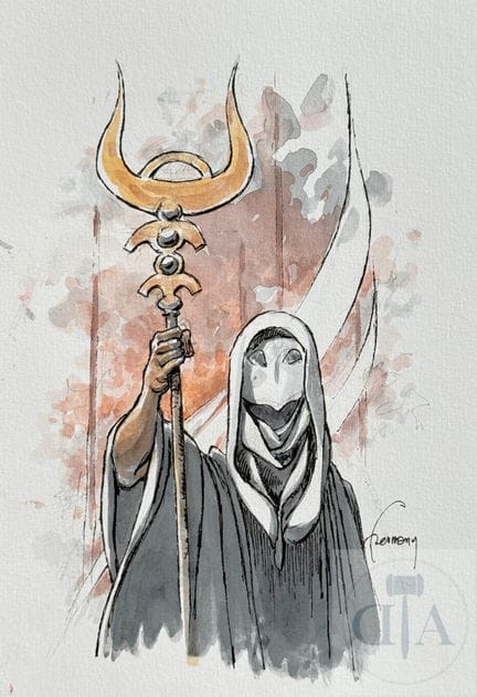 Hermann / Portraits.  Dessin orignal illustrant le