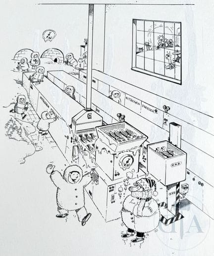 Godi/Dessin original humoristique illustrant des e