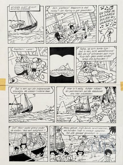 Jef Nys / Jommeke.  Planche originale n°26 de l'al