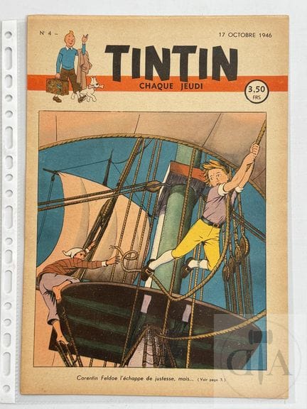 Hergé / Journal Tintin.  Fascicule n°4 d'octobre 1