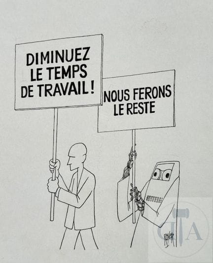 Royer / Dessin original humoristiques "BXL capital