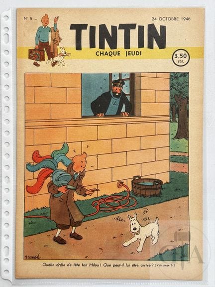 Hergé / Journal Tintin.  Fascicule n°5 de 1946 en 