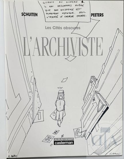 Schuiten / Les cités obscures.  Dessin original pl