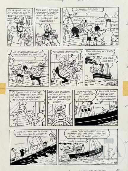 Jef Nys / Jommeke.  Planche originale n°24 de l'al
