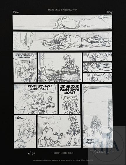 Janry / Spirou et Fantasio.  Tirage d'une planche 