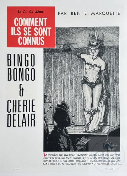 Ted Benoit / Bingo Bongo.  Tirage offset XXL "La v