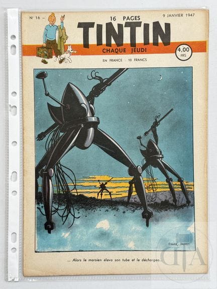 Hergé / Journal Tintin.  Fascicule n°16 de 1947 en